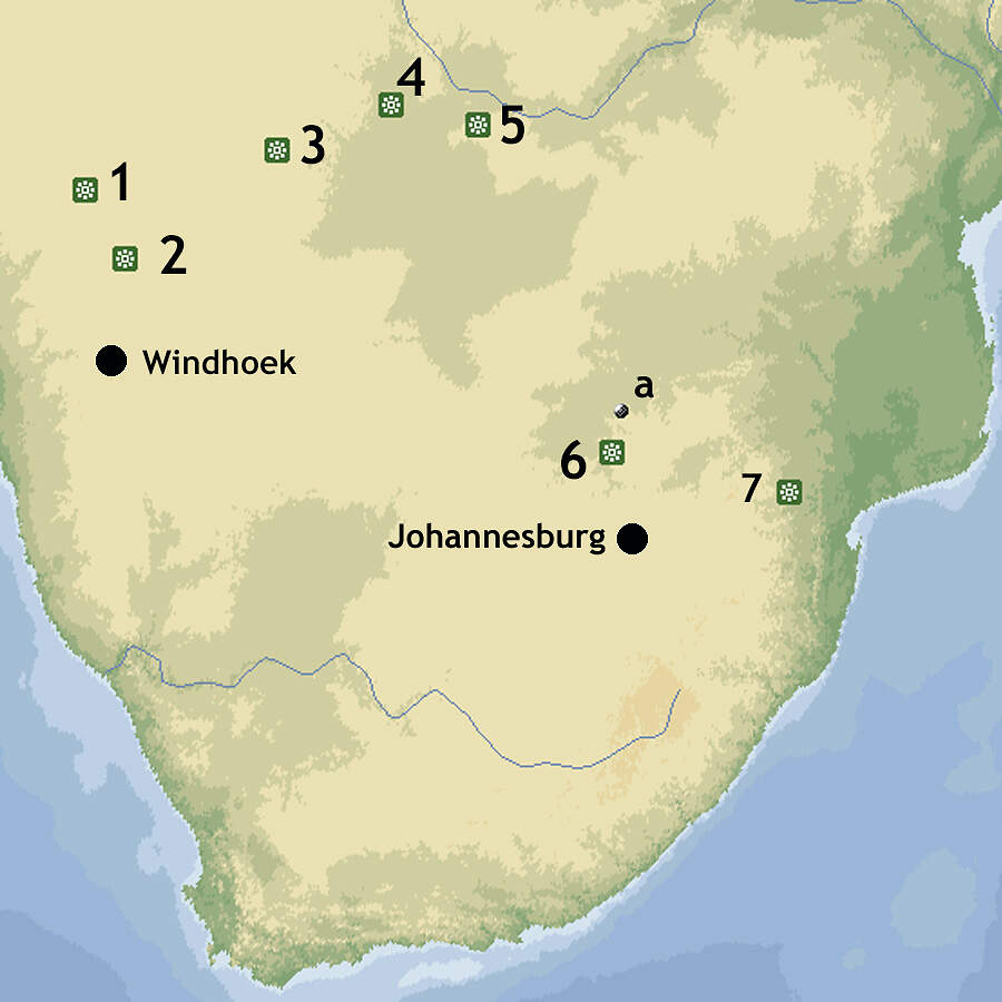 southern africa mixed woodland map